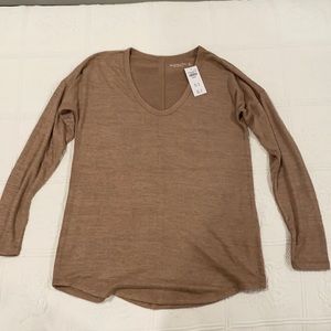 NWT Abercrombie & Fitch Soft and Cozy Long Sleeve Tee, Medium, Tan